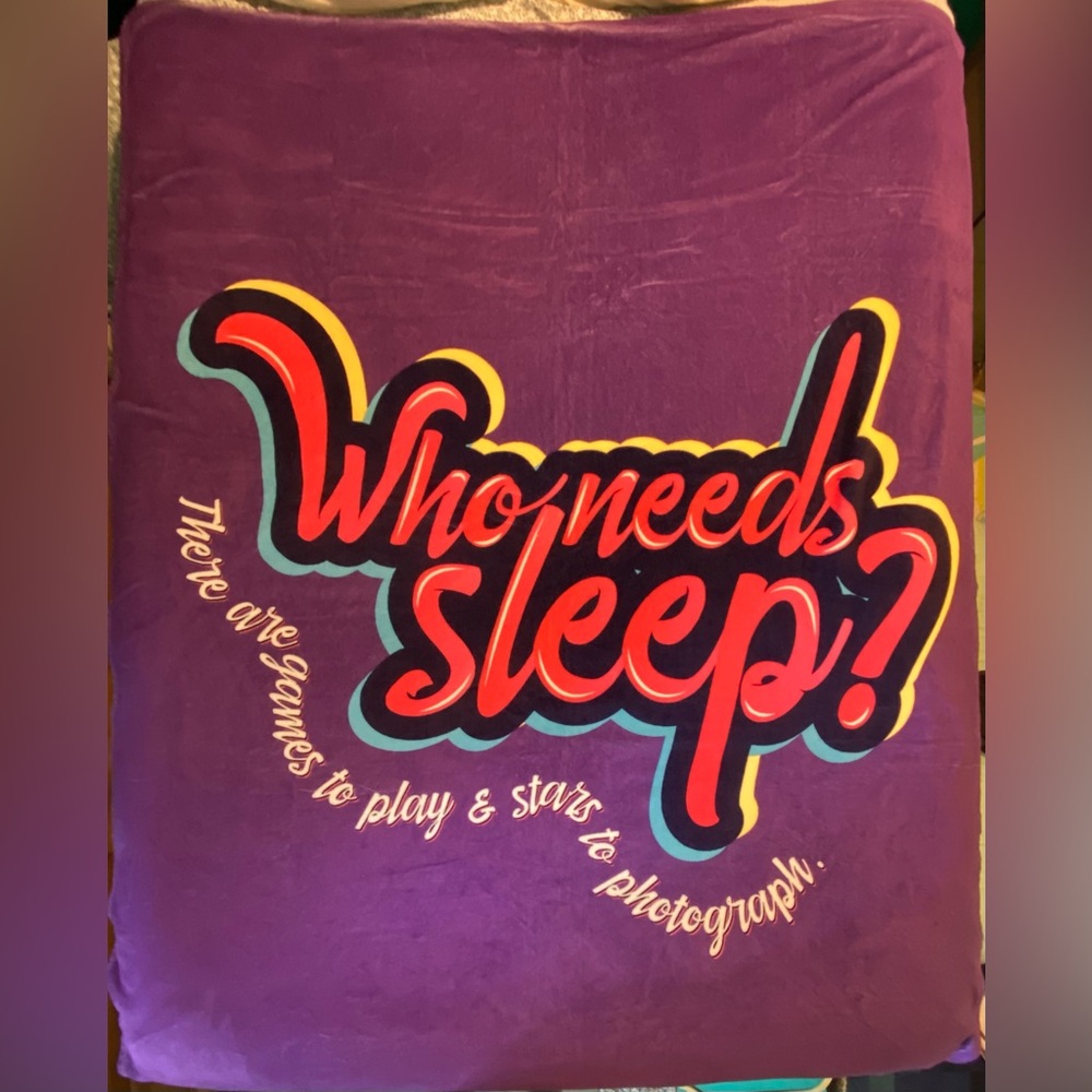 Who Needs Sleep Throw Blanket Size 60x80”